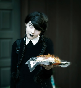 Wednesday Addams Offers Cookies